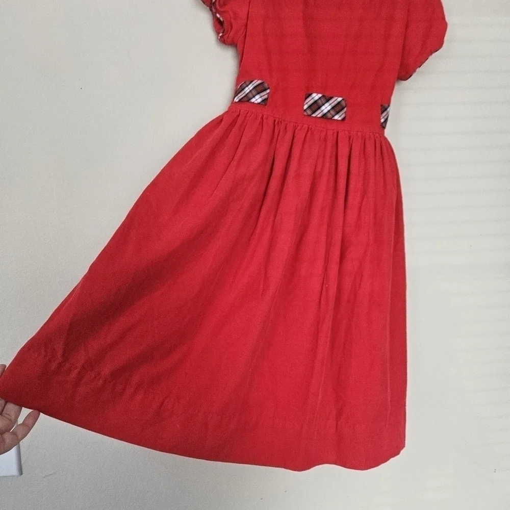 Claire & Charlie red courdroy dress size 8